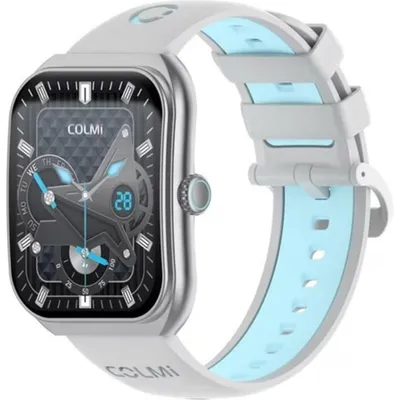 Colmi P86 Bluetooth GPS 44mm AMOLED Silber Silikon M Multisport Fortgeschritten Wasserdicht
