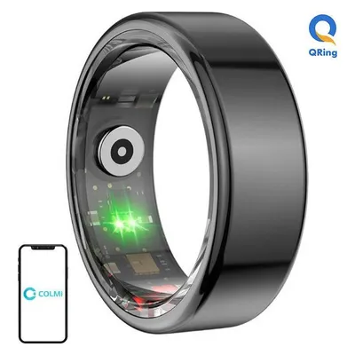 Intelligenter Ring COLMi R02 Größe 9 Bluetooth 5.0 IP68 Laufzeit 6 Tage QRing Schwarz