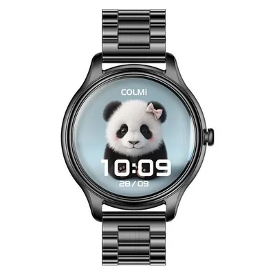 Colmi L28 Black steel Bluetooth Smartwatch 44mm Schwarz Stahl