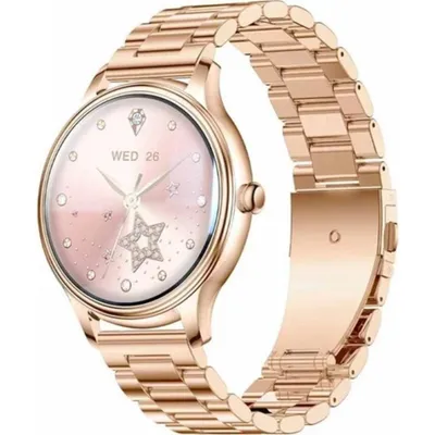 Colmi L28 gold steel Bluetooth Smartwatch 43mm Edelstahl Gold