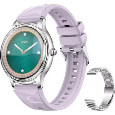 Colmi L28 Bluetooth Runde Smartwatch Edelstahl Silber Armband