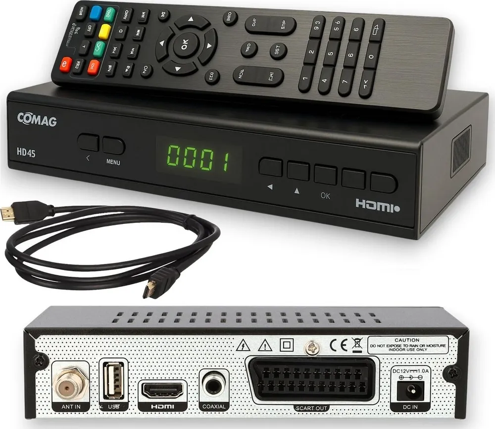 Comag HD45 Digitaler HD Sat Receiver FULL HD HDTV DVB-S2 HDMI SCART USB Satellitenreceiver