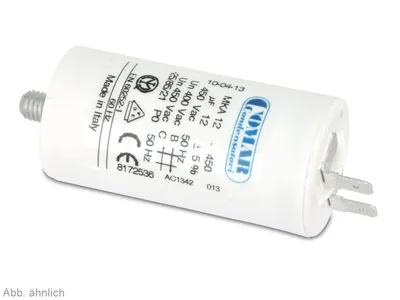 COMAR Motorkondensator FS (Flachstecker), 3 µF, 450 V, 6,3 mm