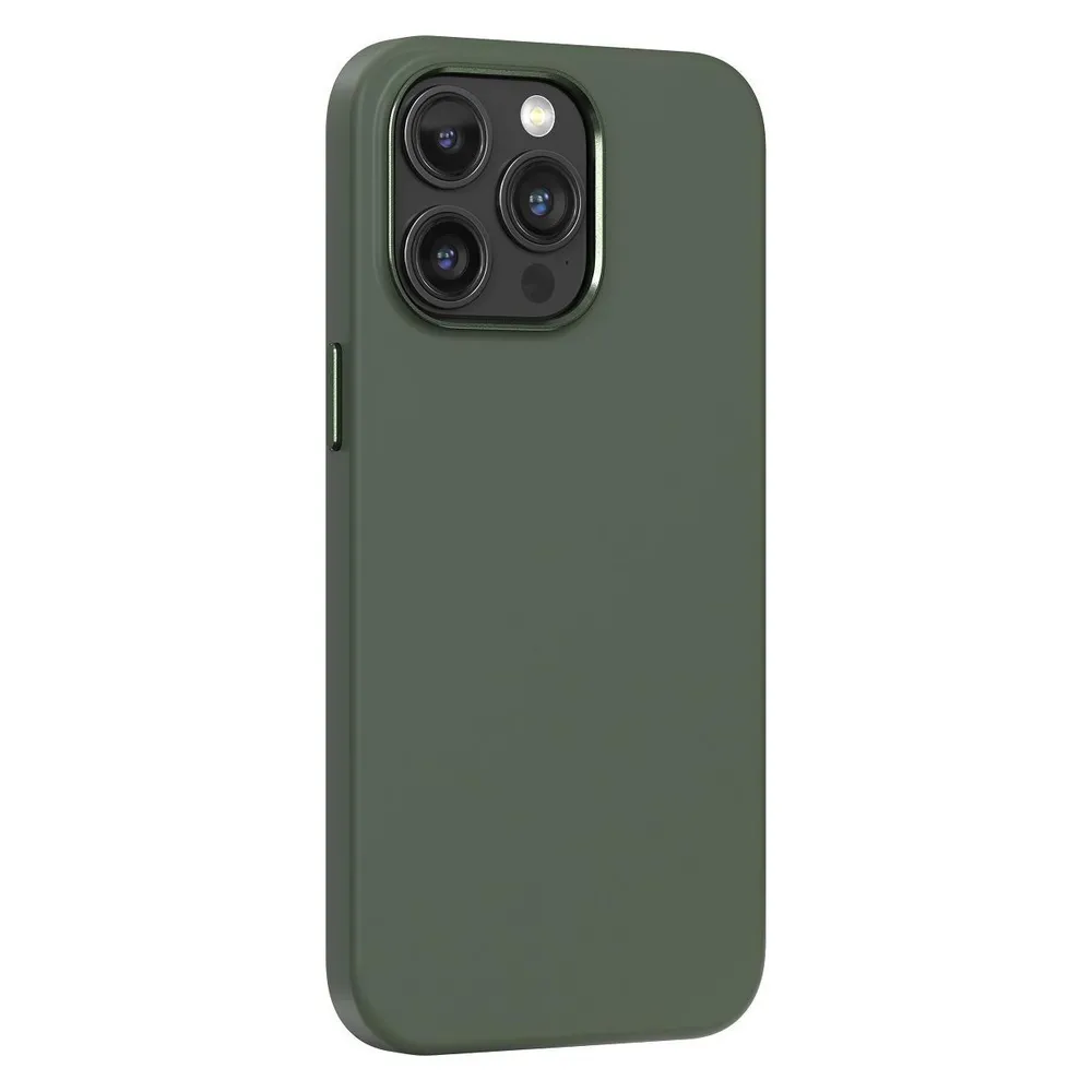 Comma Tasche Nature Mag für iPhone 15 Plus grün