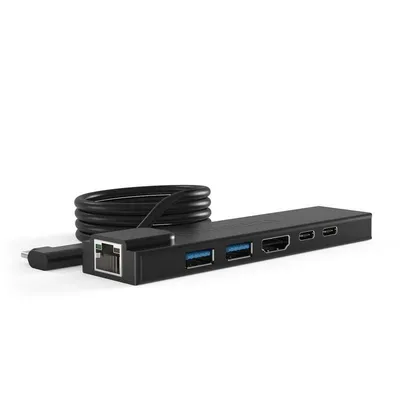 Hub USB-C Compulocks HUB01 HDMI RJ-45 USB 3.2 Schwarz 1 m