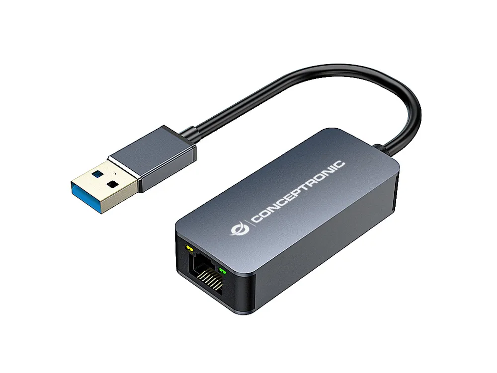 Conceptronic Netzwerkadapter USB 3.2 Gen 1 auf RJ-45 2,5GbE Wake-on-LAN Grau
