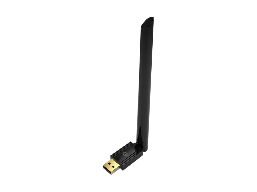 Conceptronic Long Range Bluetooth 5.3 USB-Adapter mit externer Antenne, Schwarz