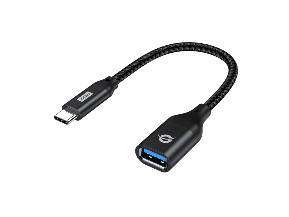 Conceptronic ABBY18B OTG-Adapter USB-C auf USB-A 3.2 Gen 2 10Gbps Schwarz