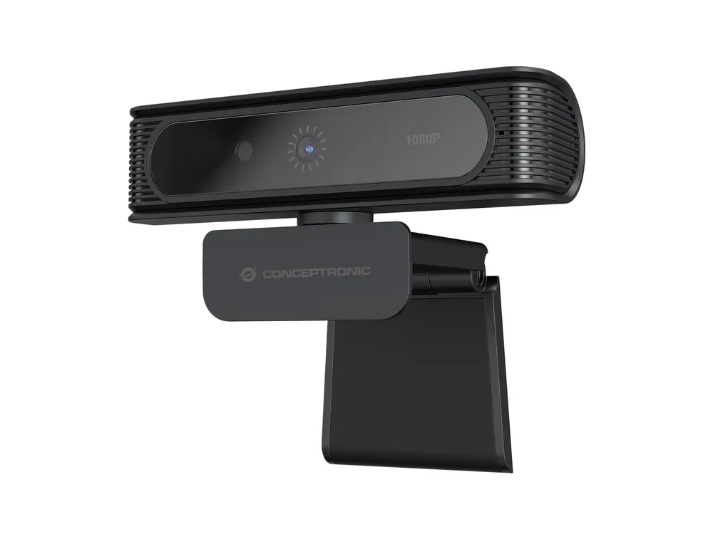Webcam Conceptronic AMDIS09B 2MP Full HD USB Schwarz Integriertes Mikrofon