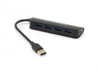 Conceptronic C4PUSB3 Schnittstellen-Hub USB 3.2 Gen 1 (3.1 Gen 1) Type-A 5000 Mbit/s Schwarz