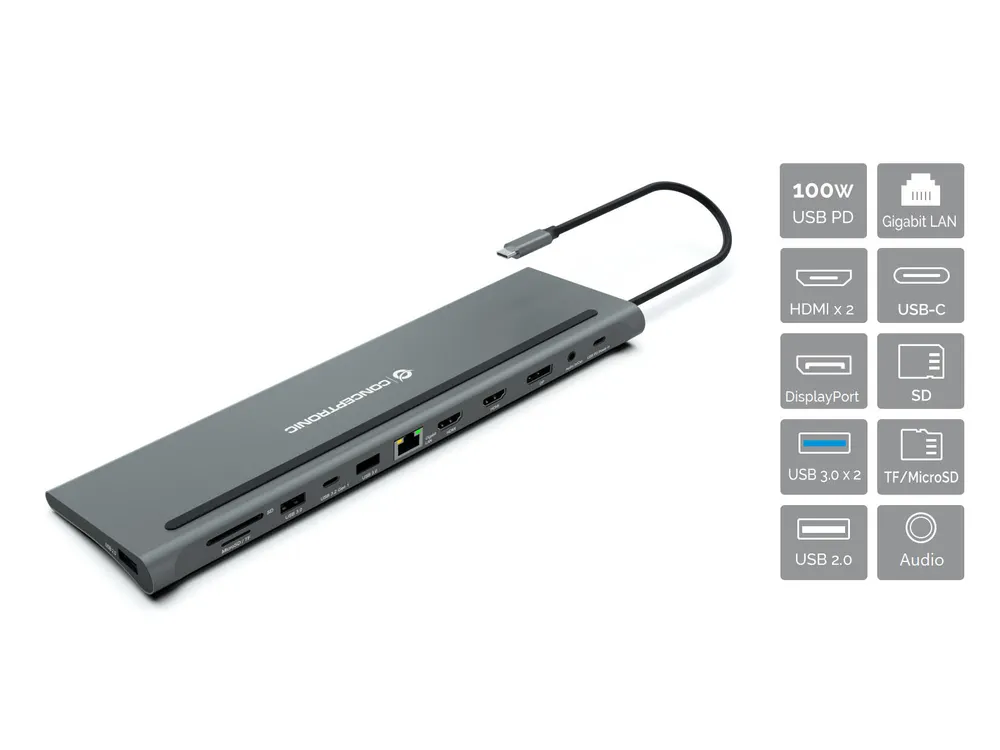 Conceptronic DONN17G | donn17g | Dockingstation - USB-C