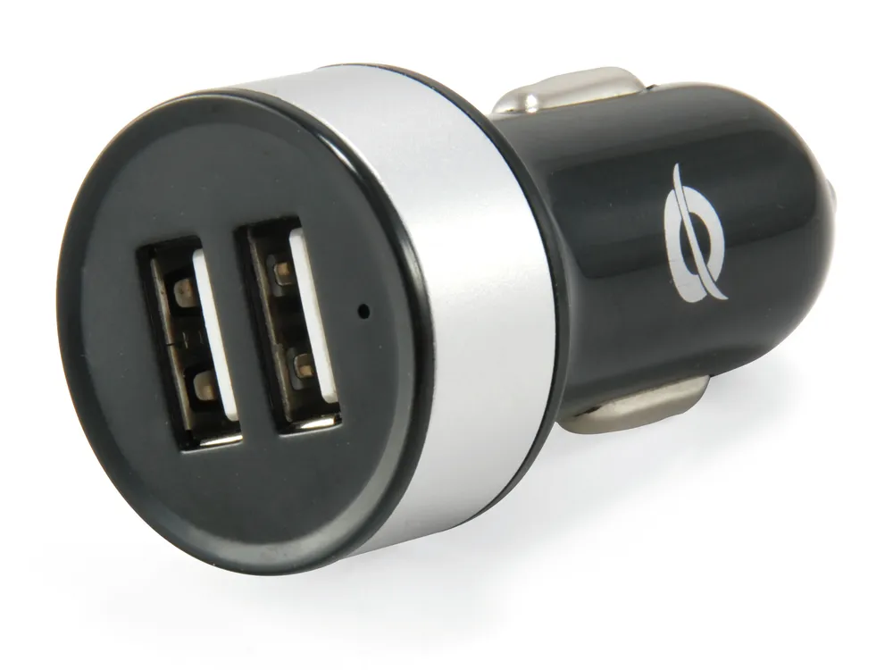 Dual-USB-Autolader Conceptronic CUSBCAR2A 2.1A Silber