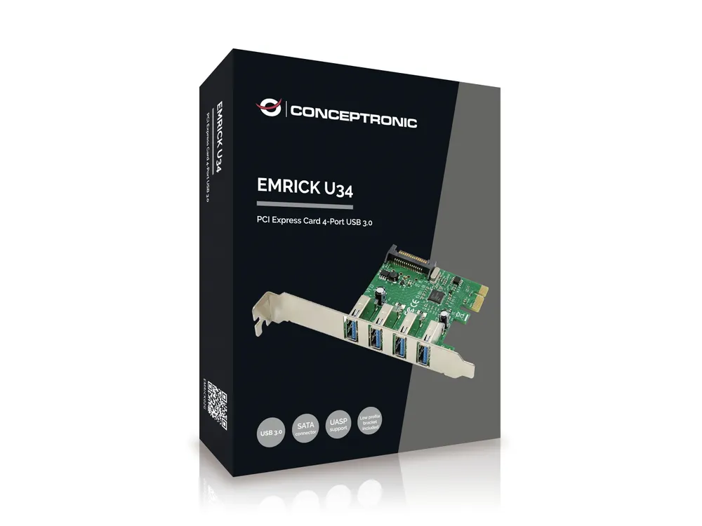 Conceptronic EMRICK02G Schnittstellenkarte/Adapter Eingebaut USB 3.2 Gen 1 (3.1 Gen 1)