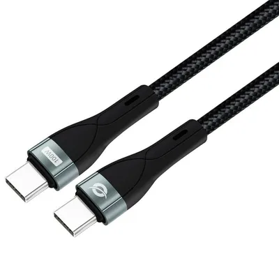 Conceptronic USB-C PD 3.0 Schnellladekabel, 100 W, 20 V/5 A, 480 Mbit/s, mit E-Mark-Chipsatz, 1,2 m, Schwarz