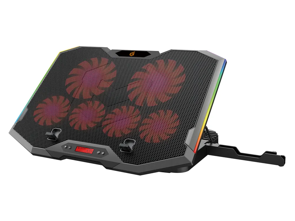 Gaming-Notebook Kühlständer mit 6 Lüftern (THYIA01B ERGO), RGB, Schwarz