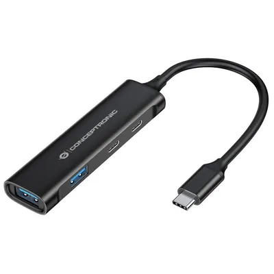 Conceptronic HUBBIES12B Schnittstellen-Hub USB 3.2 Gen 1 (3.1 Gen 1) Type-C 5000 Mbit/s Schwarz