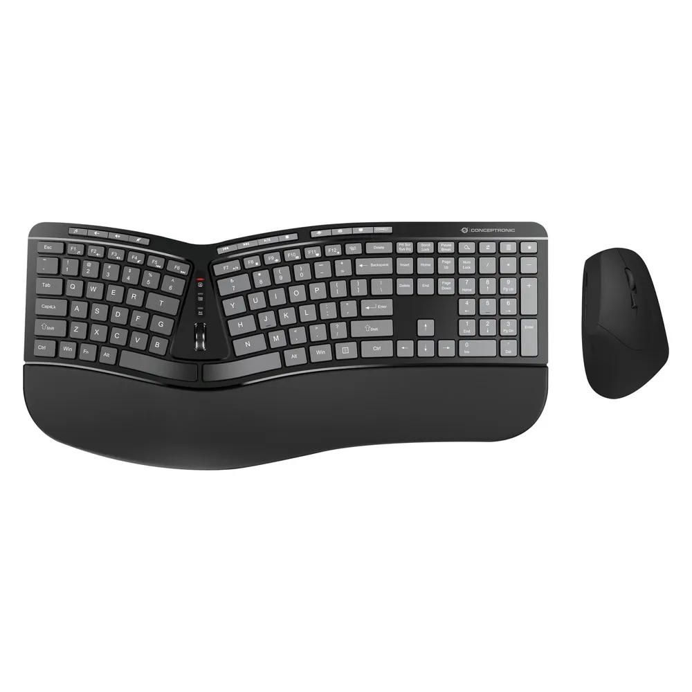 Conceptronic Wireless Keyboard+Mouse,ergo,Layout englisch sw