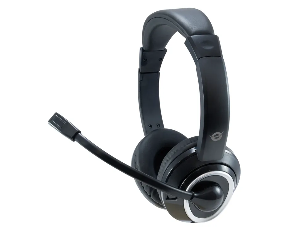 Conceptronic POLONA Kopfhörer Kabelgebunden Kopfband Anrufe/Musik USB Typ-A Schwarz