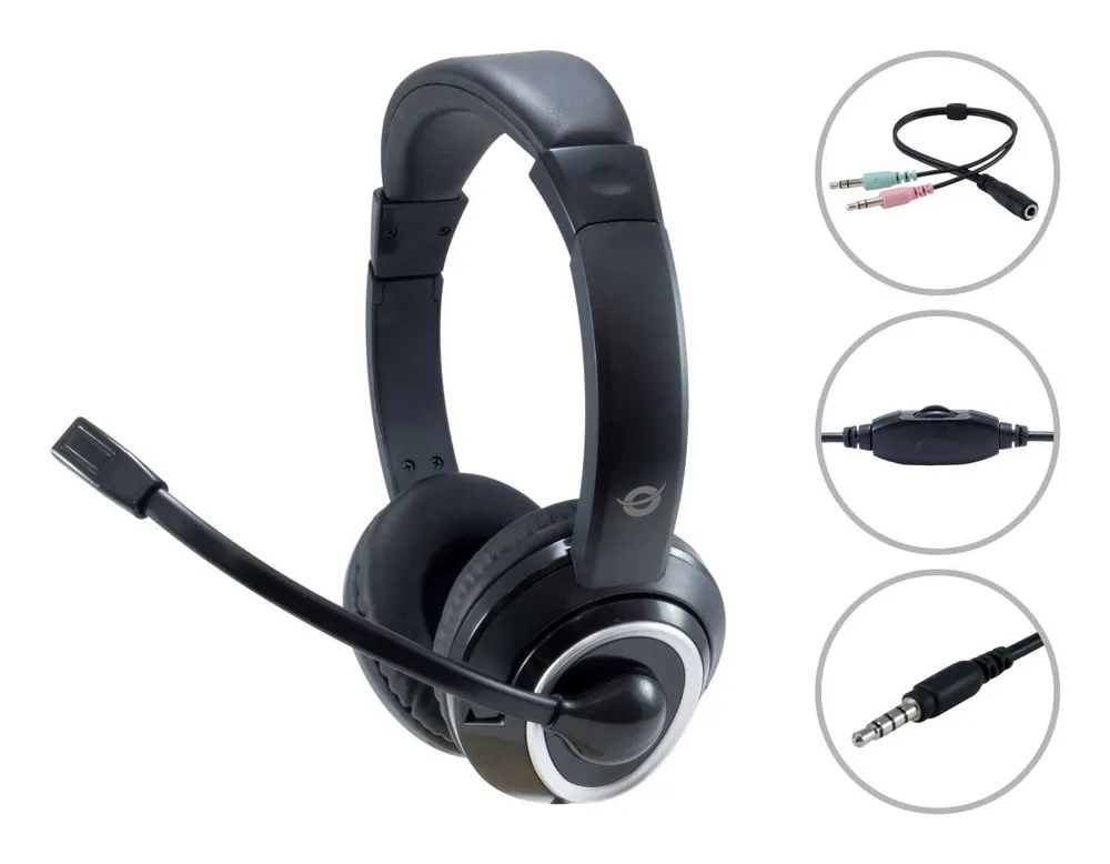 Conceptronic POLONA02BA Kopfhörer & Headset Kabelgebunden Kopfband Gaming Schwarz