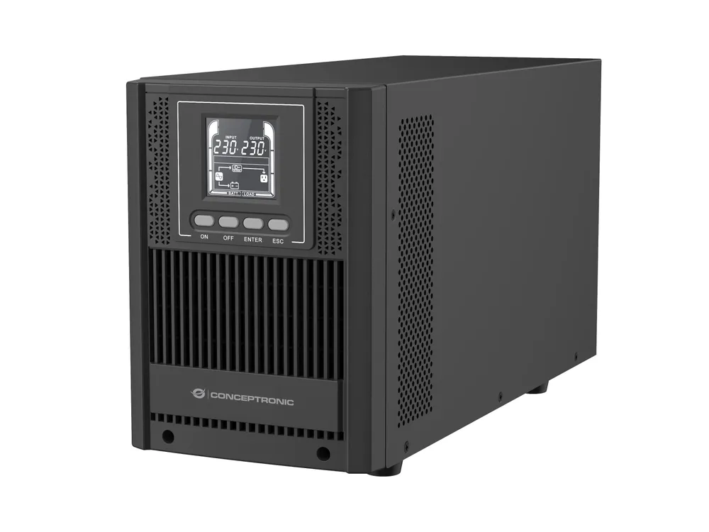 Sai Conceptronic 2000VA Bleiakku, 4h, Doppel-Umwandlungsturm, 6 Ausgänge, ECO-LCD
