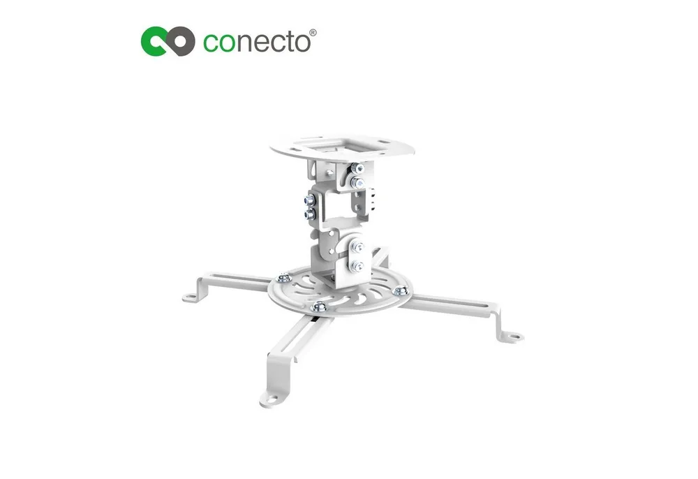 conecto Beamer-Deckenhalterung Universal Projektor- Beamer Deckenhalterung, (schwenkbar um 360°, neigbar)