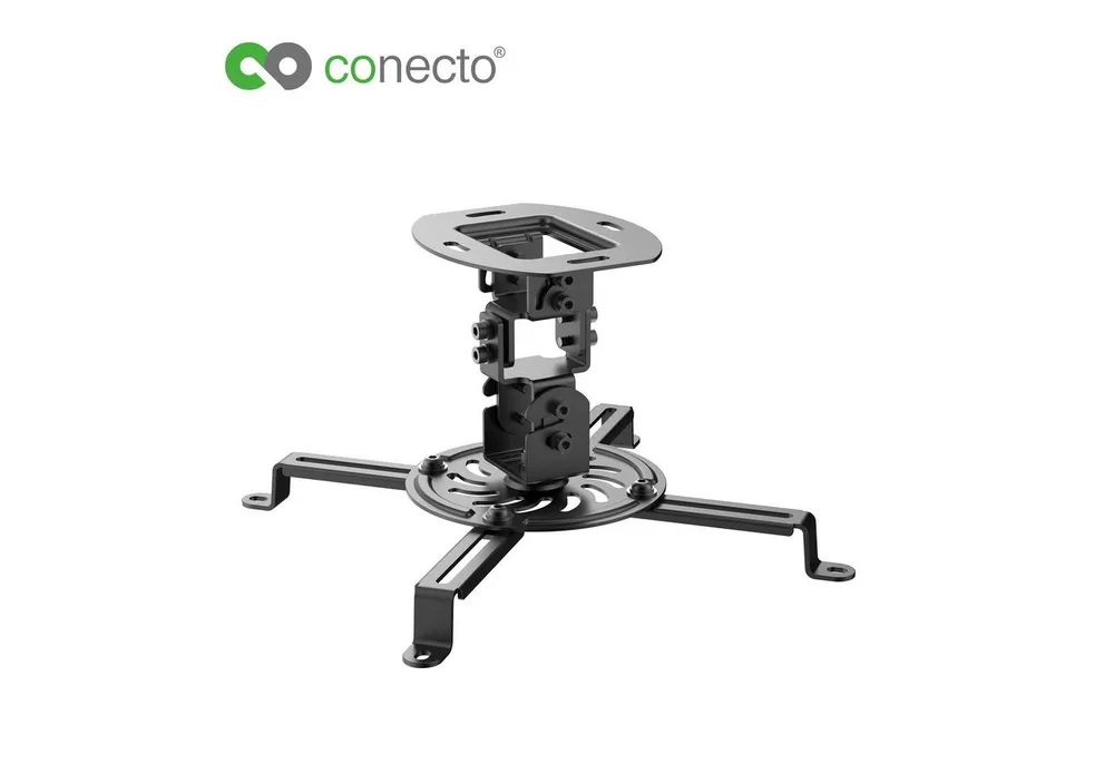 conecto Beamer-Deckenhalterung Universal Projektor- Beamer Deckenhalterung, (schwenkbar um 360°, neigbar)
