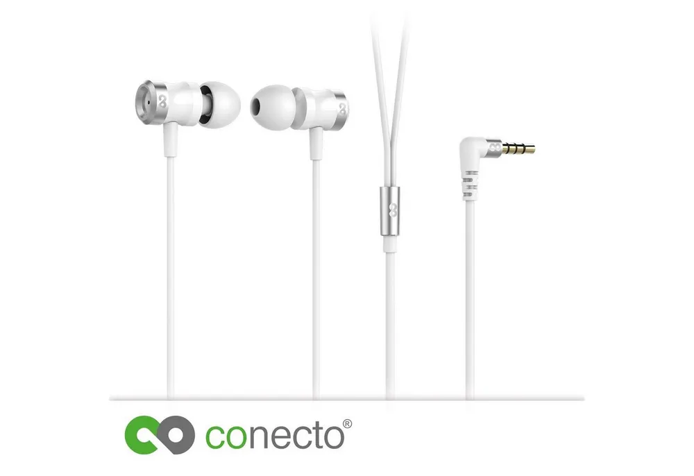 conecto conecto In-Ear Kopfhörer / Earphones mit 3 Ohrpassstücken (optional: In-Ear-Kopfhörer (In-Ear Ohrhörer)