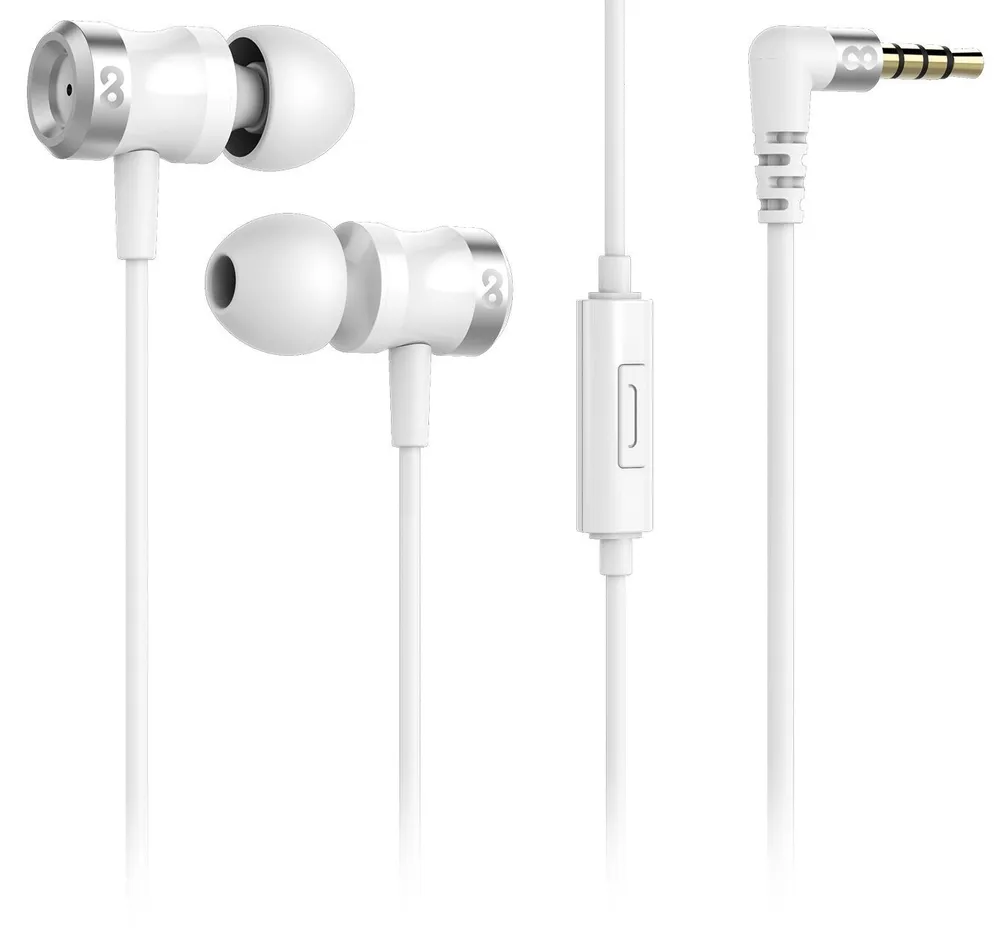 conecto conecto In-Ear Kopfhörer / Earphones mit 3 Ohrpassstücken (optional: In-Ear-Kopfhörer (In-Ear Ohrhörer, Headset)