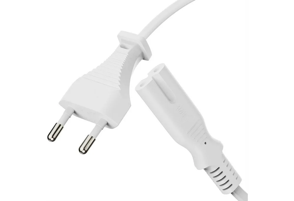 conecto conecto Strom-Kabel, Euro-Stecker gerade auf C7 IEC-Buchse gerade, Stromkabel, (100 cm)
