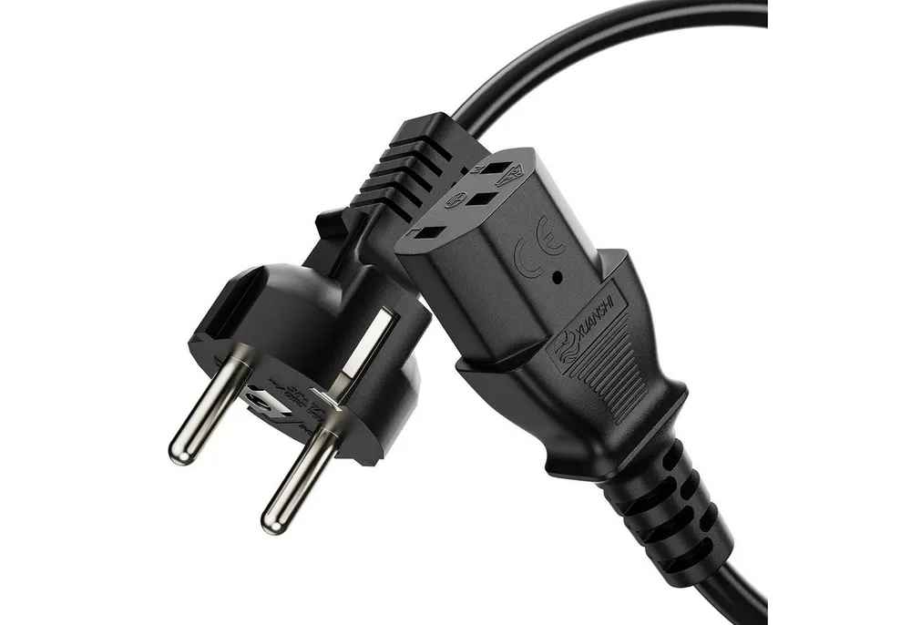 conecto conecto Strom-Kabel, Schutzkontakt-Stecker gerade auf C13 IEC-Buchse Stromkabel, (300 cm)