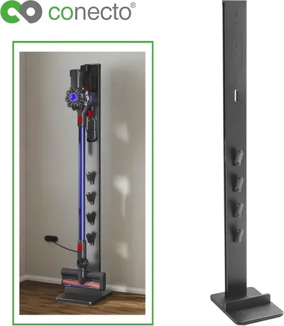 conecto Halterung Ständer für Dyson Staubsauger Akkusauger V15 V12 V11 V10 V8 V7 V6, (Aluminiumkonstruktion)