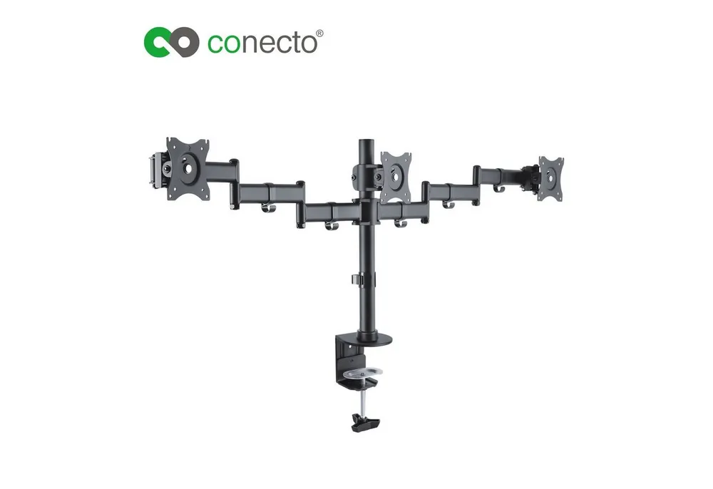 conecto Monitor-Halterung Schreibtischhalterung für 3 Monitore, (bis 27 Zoll, drehbar: 360)