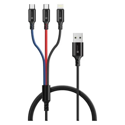 Connectit CONNECT IT Wirez 3in1 USB-C & Micro USB & Lightning, 1,2 m