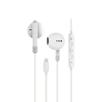 Contact Kabelgebundene Kopfhörer, Lightning, Kompatibel mit iPhone 14 und Vorgängermodellen, Anrufe, Multifunktionstaste, Weiß
