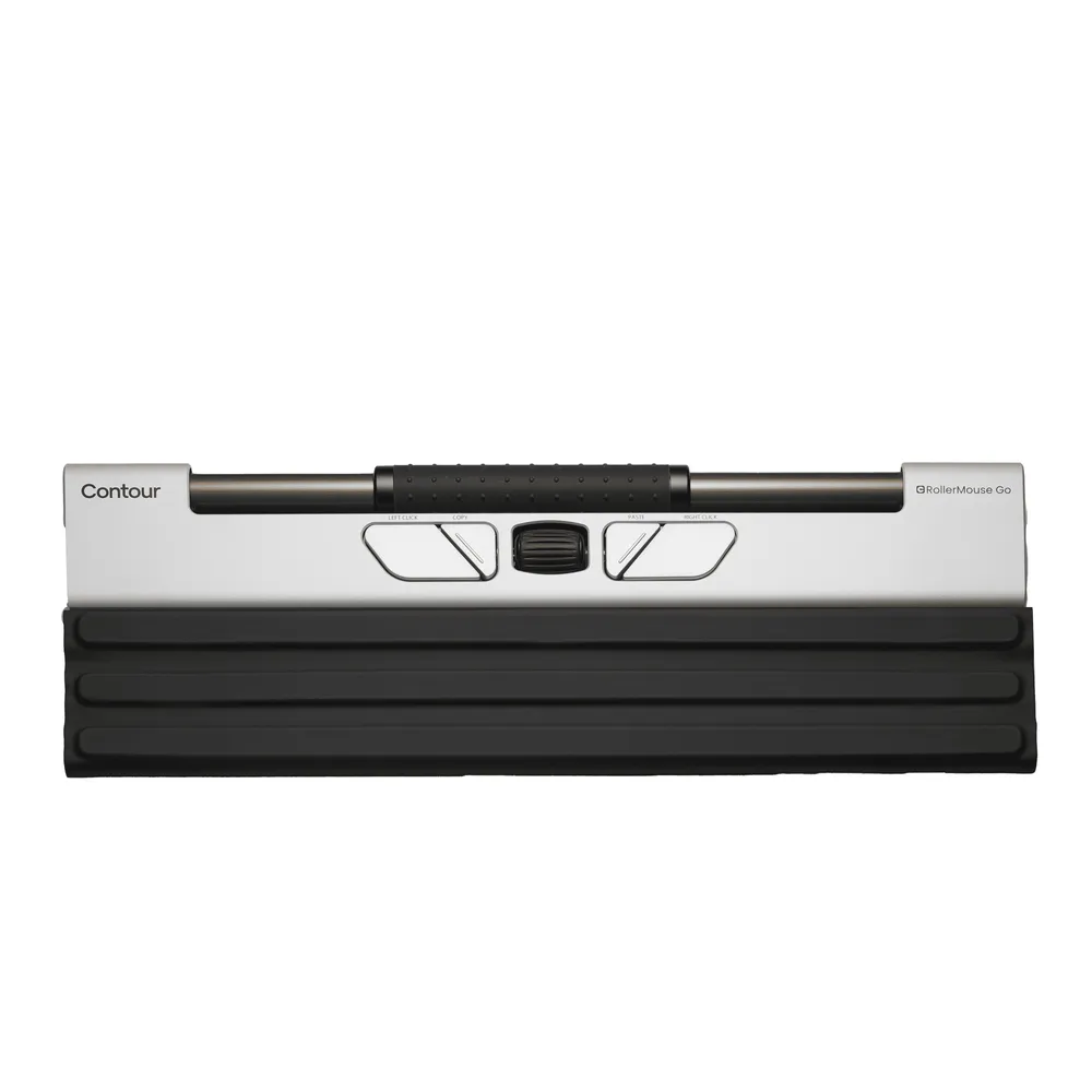 Maus Contour Design RollerMouse Go RF Wireless Bluetooth USB Type-A 4000 DPI Schwarz Silber Ergonomisch