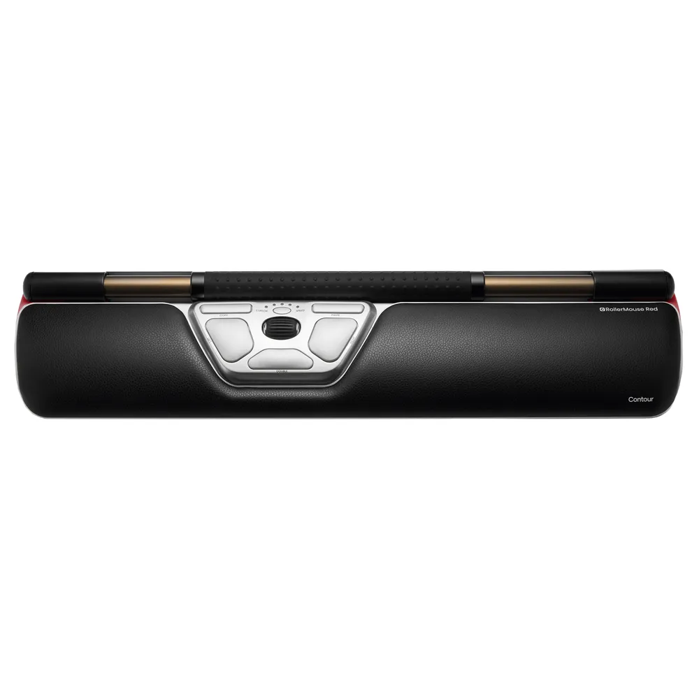 Maus Contour Design RollerMouse Red Bluetooth USB-C 2800DPI Schwarz Silber Ergonomisch