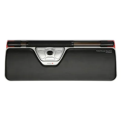 Ratón Contour Design RollerMouse Red Plus Wireless RF 2800DPI Schwarz Silber Handballenauflage