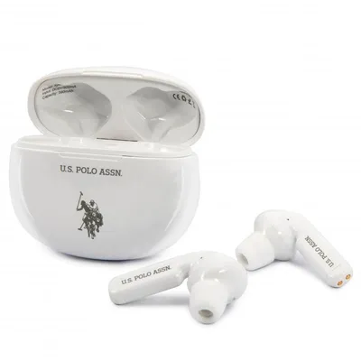 Coole Stereo-Bluetooth-Kopfhörer Dual Pod Lizenz Polo Ralph Lauren Weiß