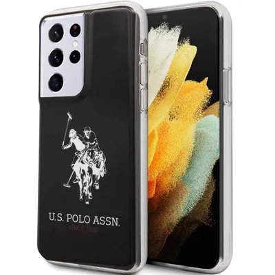Coole schwarze Polo Ralph Lauren Lizenzhülle für Samsung Galaxy S21 Ultra
