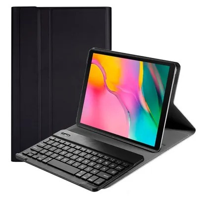 Coole schwarze Hülle mit Bluetooth-Tastatur für Samsung Galaxy Tab A 2019 T510/T515