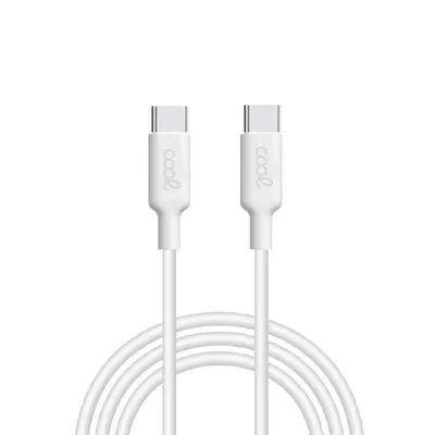Cooles Universalkabel USB Typ-C Stecker/Stecker 3A 1m Weiß