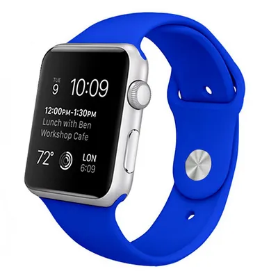 Cooles blaues Kautschukarmband für Apple Watch 38/40 mm Serie 1/2/3/4/5