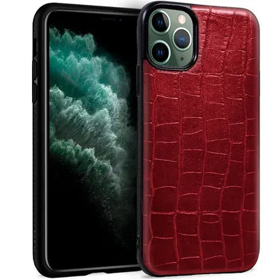 Coole rote Krokodillederhülle für iPhone 11 Pro Max