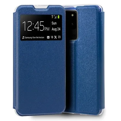 Coole schlichte blaue Flip-Cover-Hülle für Samsung Galaxy S20 Ultra