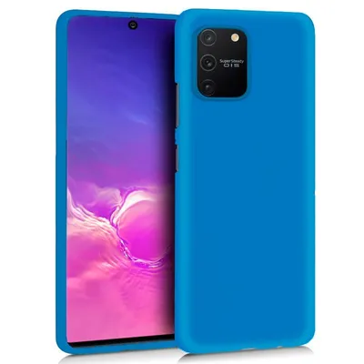 Coole hellblaue Silikonhülle für Samsung Galaxy S10 Lite