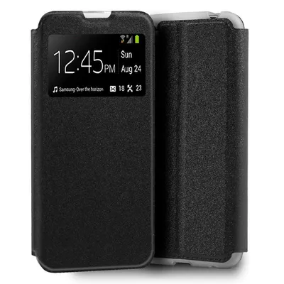 Coole schlichte schwarze Flip-Cover-Hülle für Xiaomi Mi 10 Lite