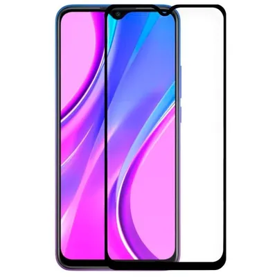 Cooler 3D-Schutz aus gehärtetem Glas in Schwarz für Xiaomi Redmi 9