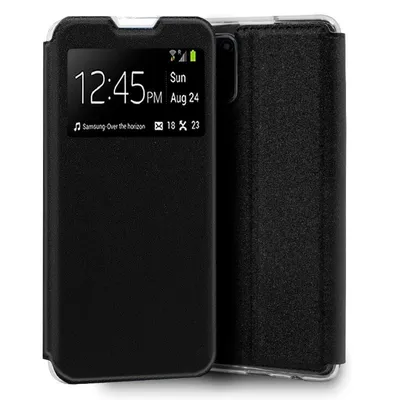 Coole schlichte schwarze Flip-Cover-Hülle für Oppo A52 / A72