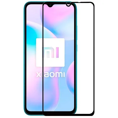 Cooler Displayschutz aus gehärtetem Glas für Xiaomi Redmi 9A/9AT, Full 3D Schwarz