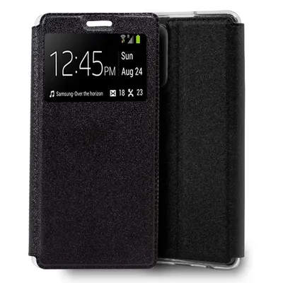 Coole schlichte schwarze Flip-Cover-Hülle für Samsung Galaxy Note 20 Ultra